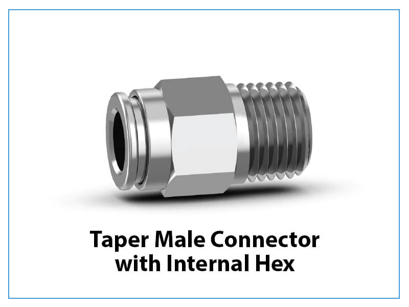 Taper Male Connector with Internal Hex
