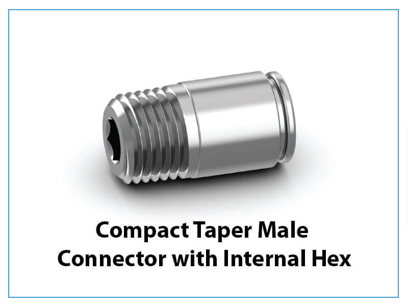 Compact Taper Male Connector with Internal Hex
